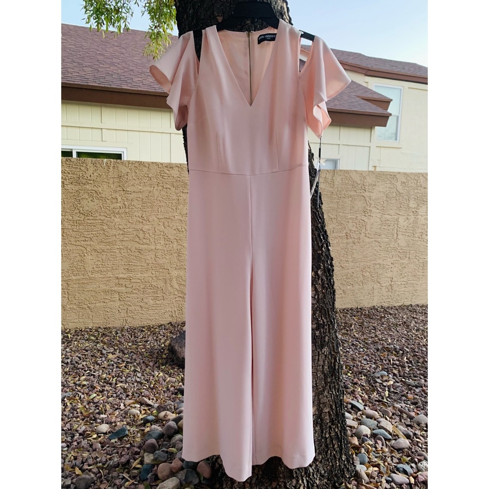 Karl Lagerfeld light pink jumpsuit
